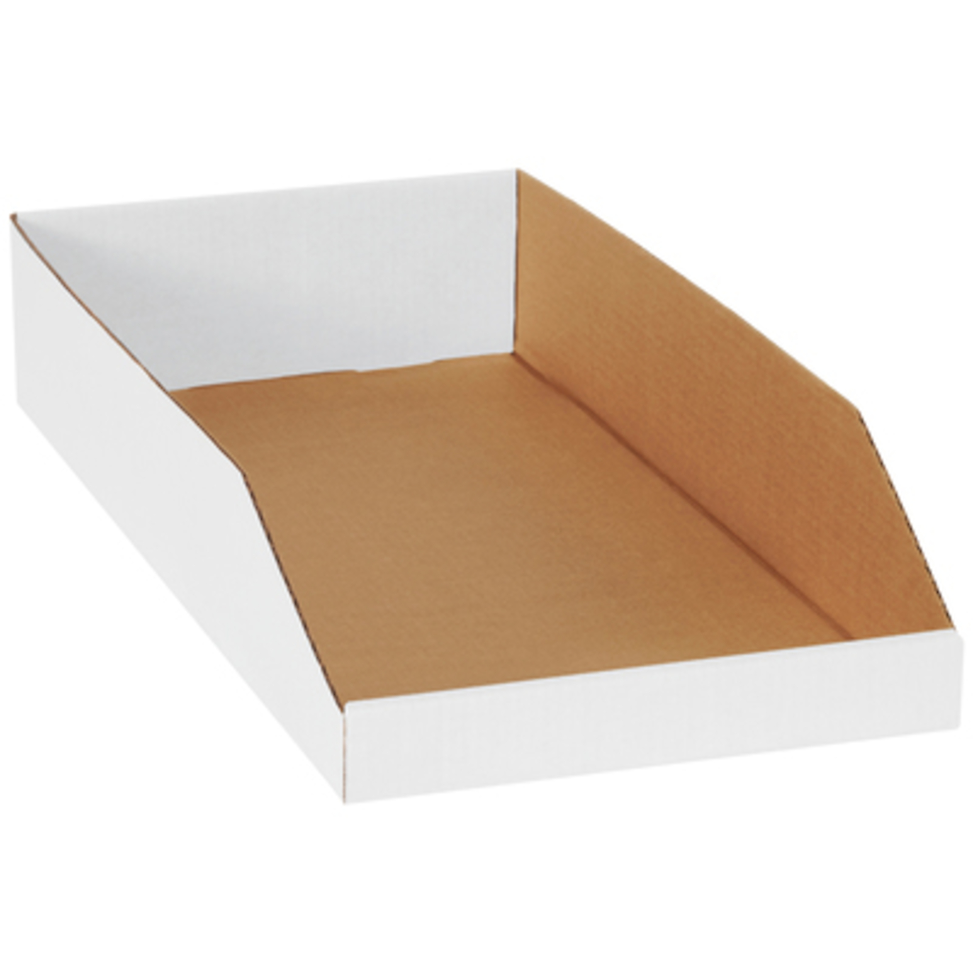 Stock Packaging White Bin Boxes — 12in. x 24in. x 4.5in., 50 Pcs, Model# BINMT1224
